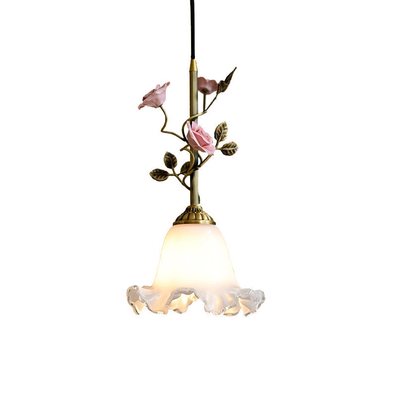 Ilsoris Suspension Céramique Verre Rose Créativité Individuelle