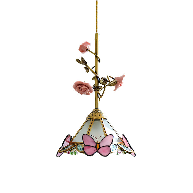 Ilsoris Suspension Céramique Verre Rose Créativité Individuelle