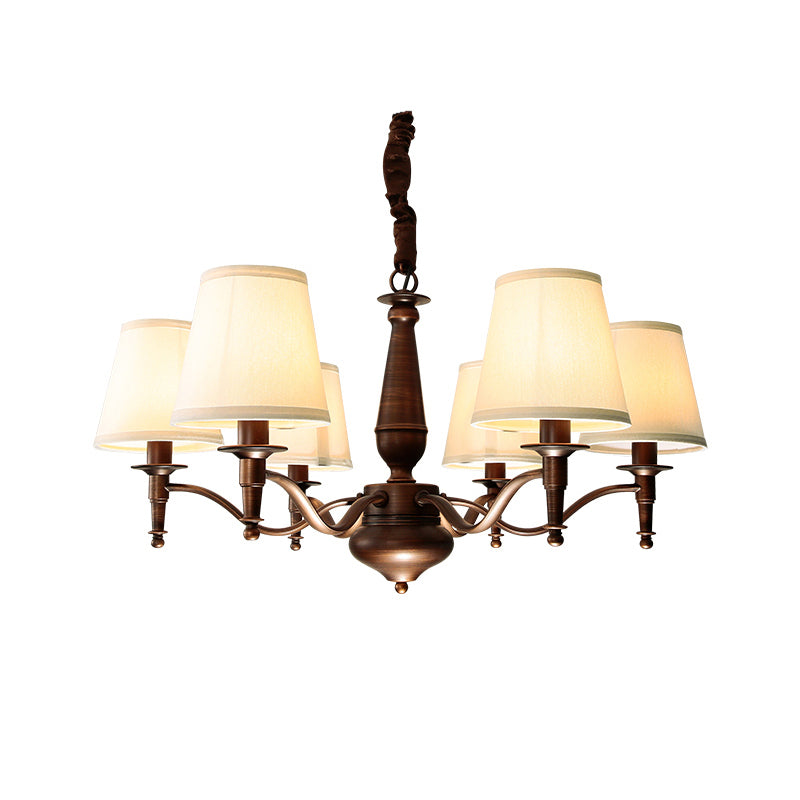 Zosolia Lustre en Tissu et Laiton Industriel Vintage de Luxe