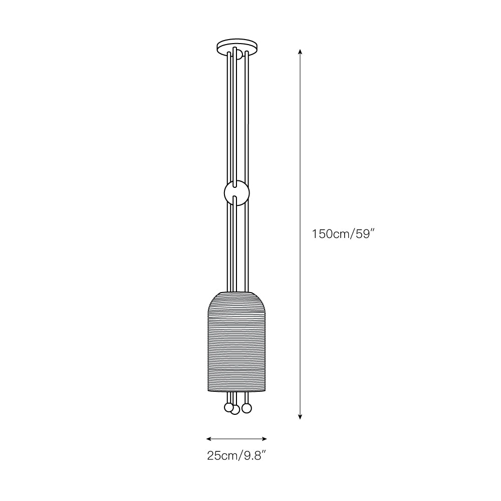 Ucaryra Suspension Lantern en Métal et Verre Premium Élégance