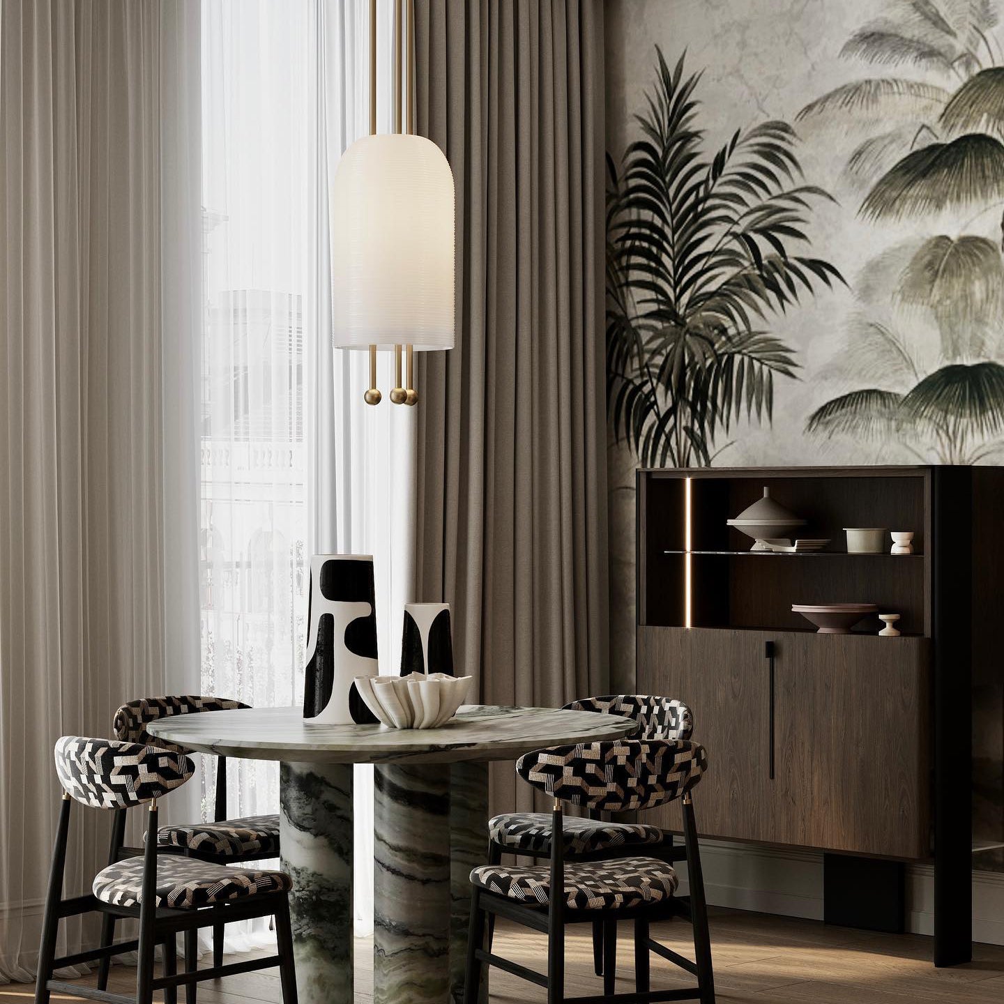 Ucaryra Suspension Lantern en Métal et Verre Premium Élégance