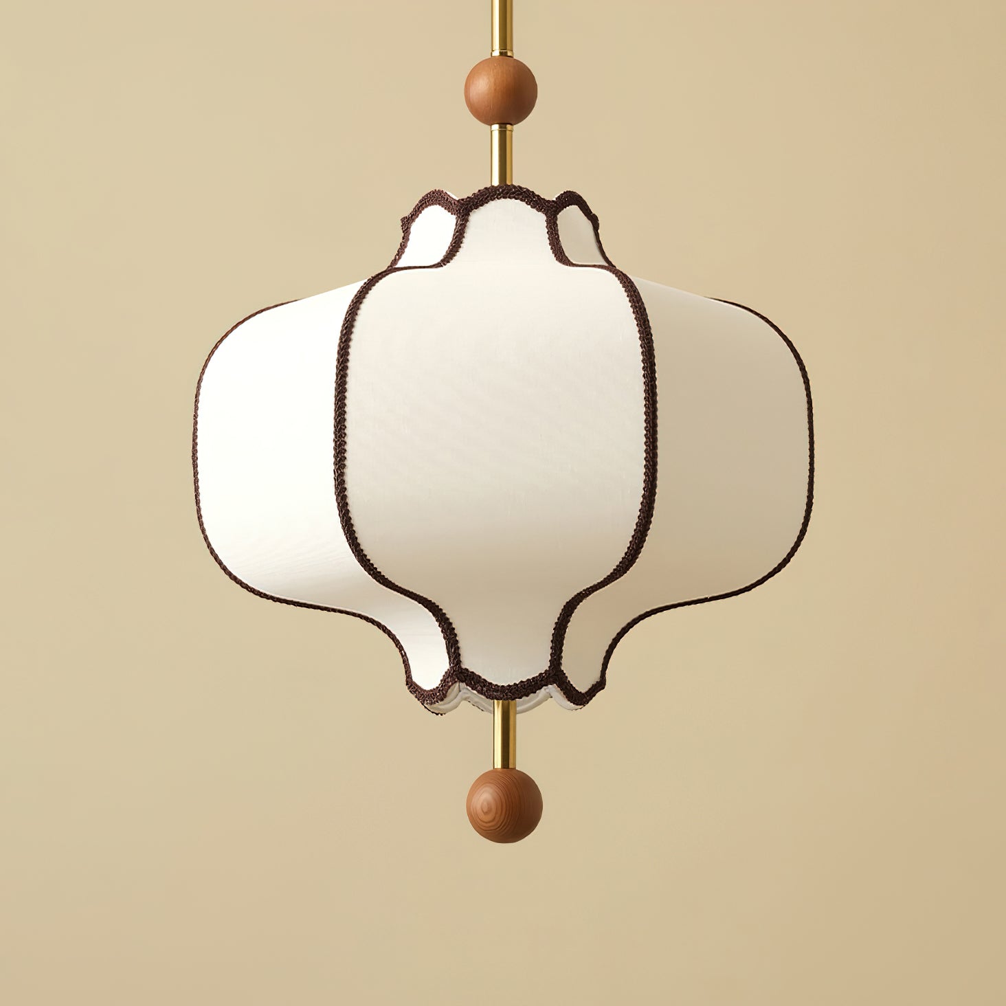 Lustra Suspension Lampe Lanterne en Tissu pour Salon