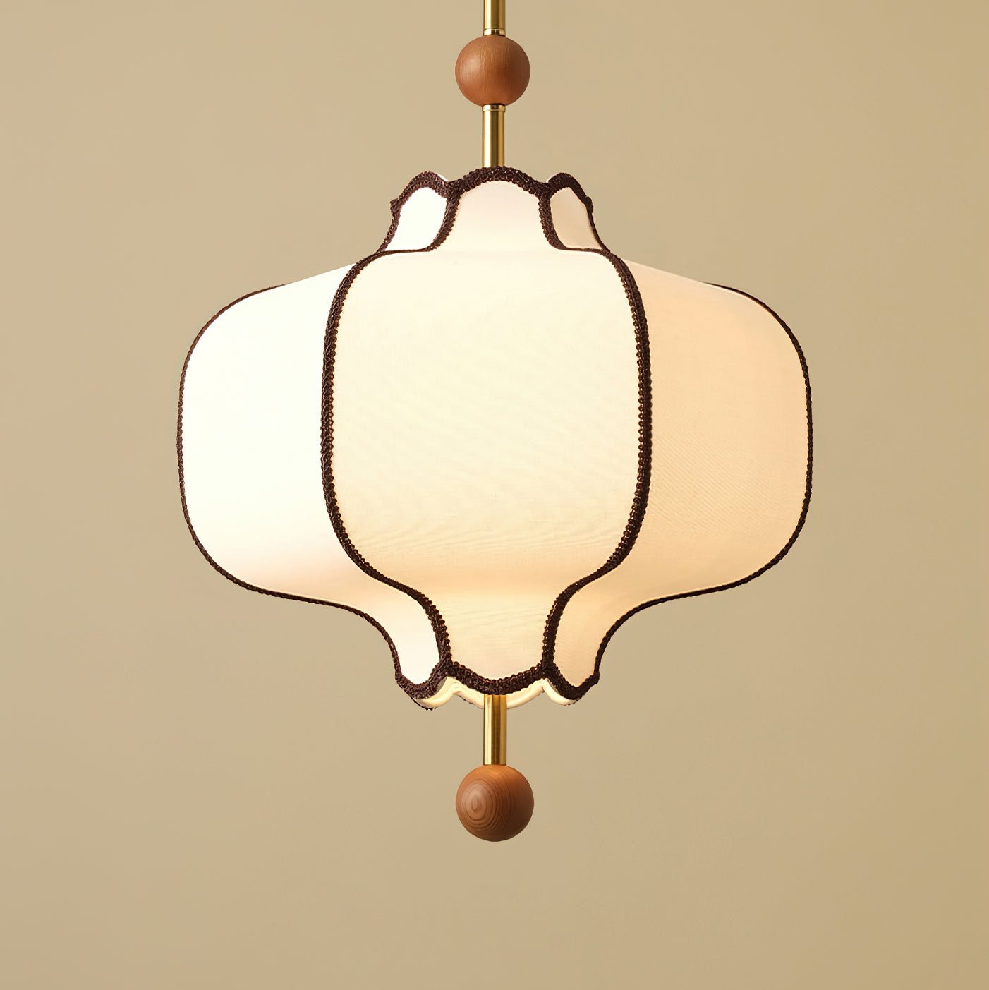 Lustra Suspension Lampe Lanterne en Tissu pour Salon