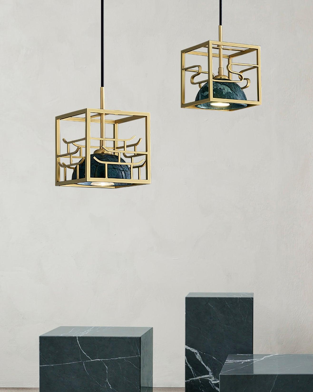 Cubo Suspension en Laiton Moderne