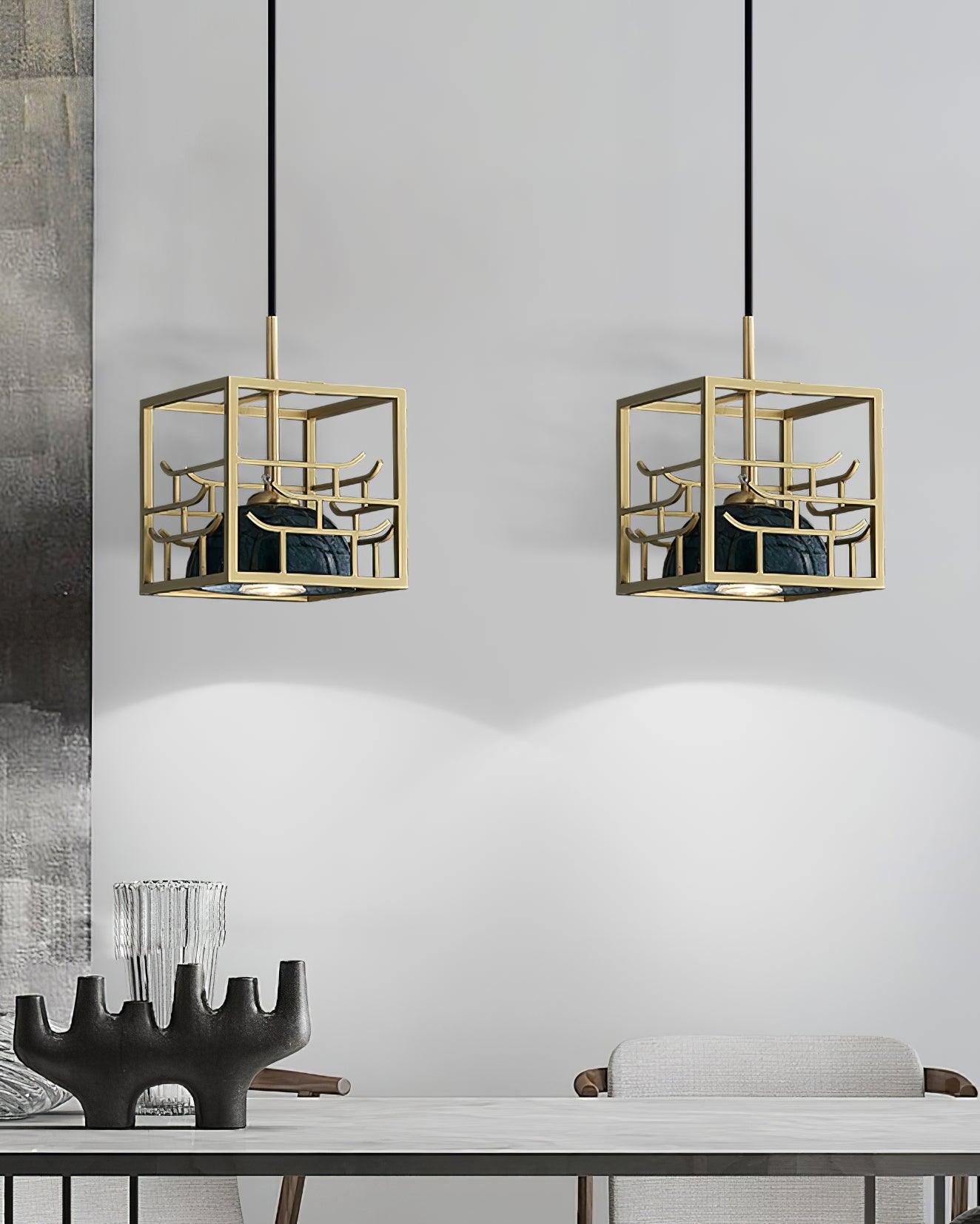 Cubo Suspension en Laiton Moderne