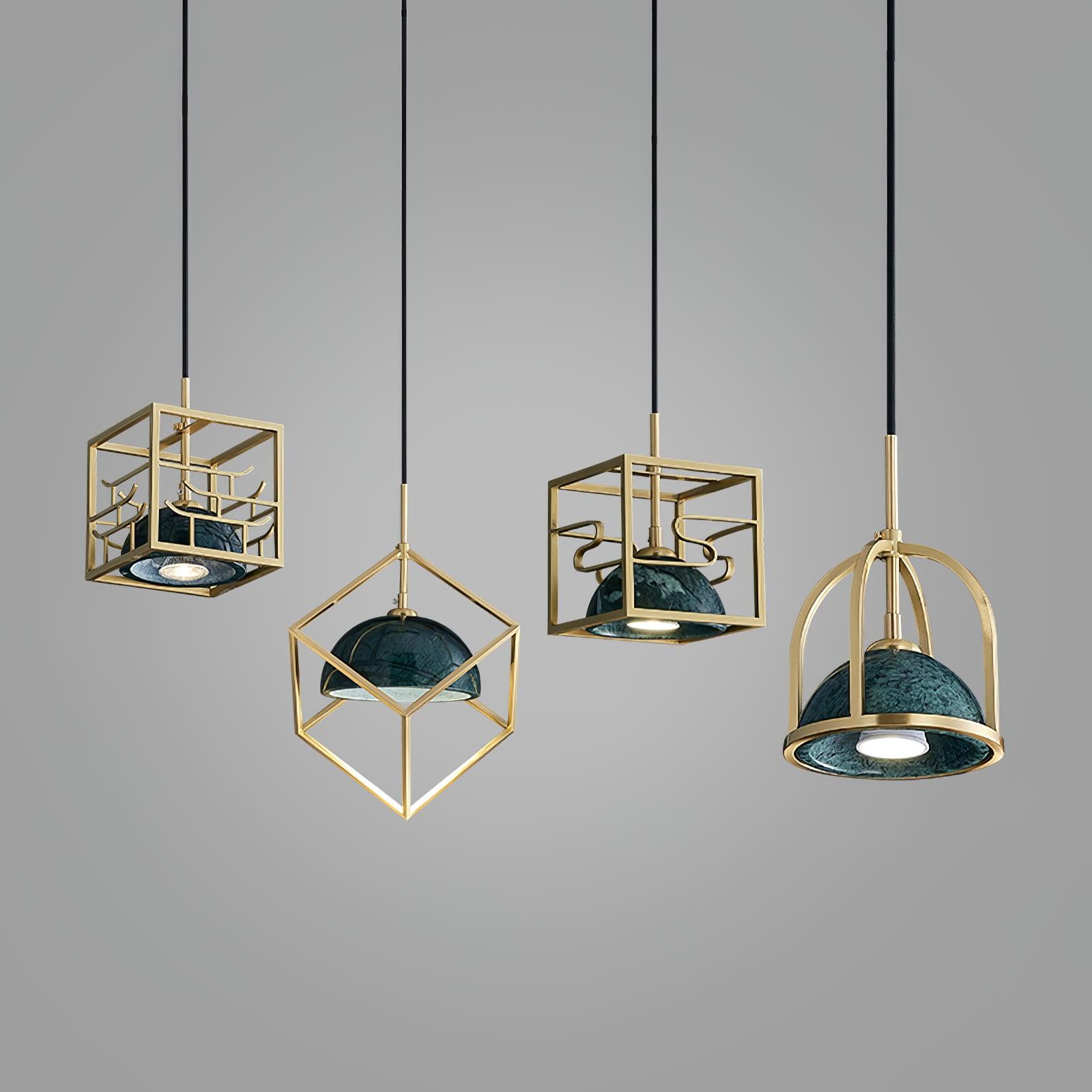 Cubo Suspension en Laiton Moderne