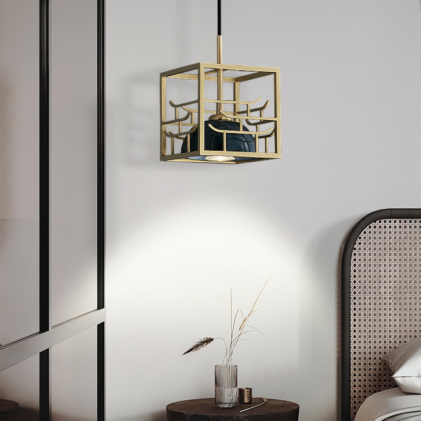 Cubo Suspension en Laiton Moderne