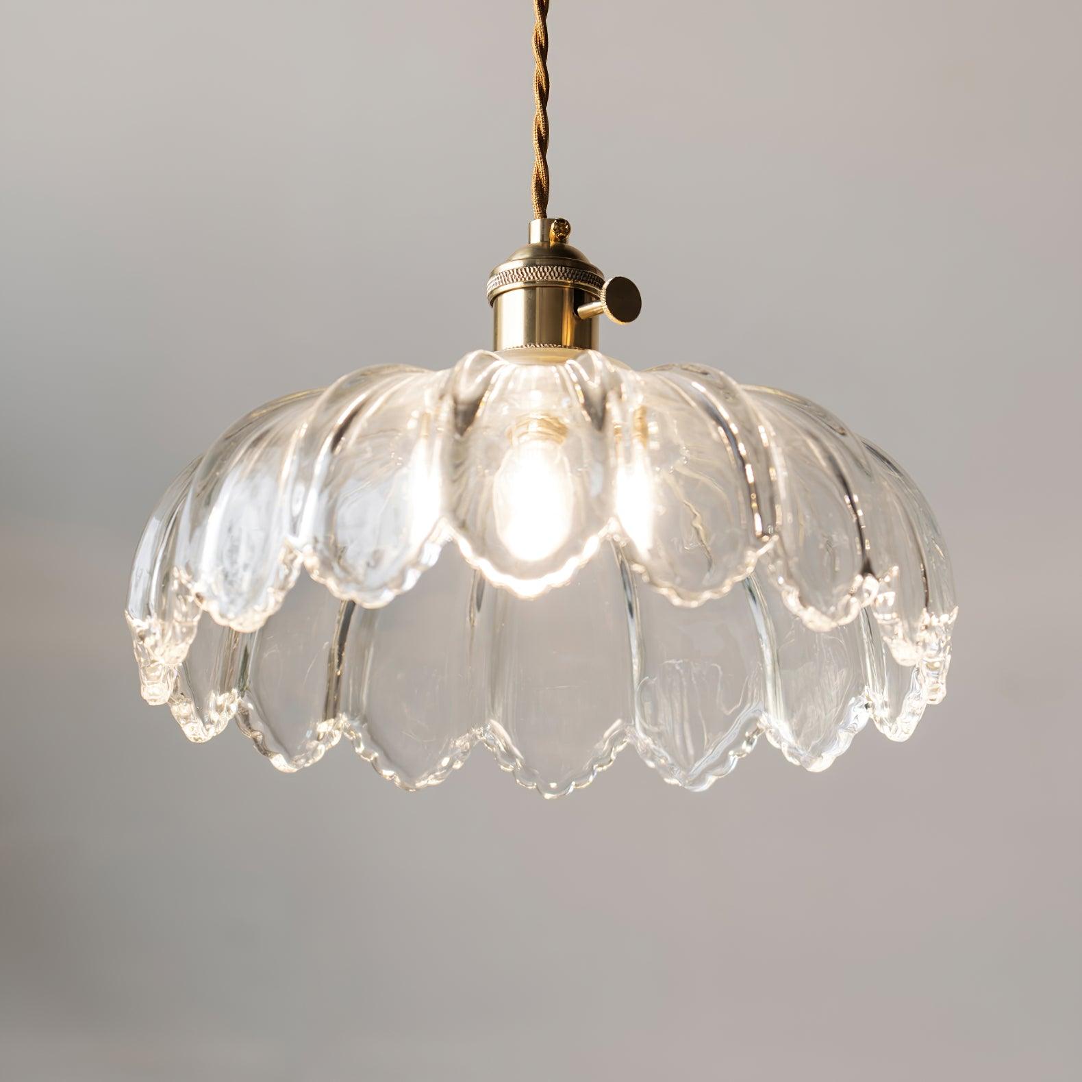 Limea Suspension Fleur Verre Vert