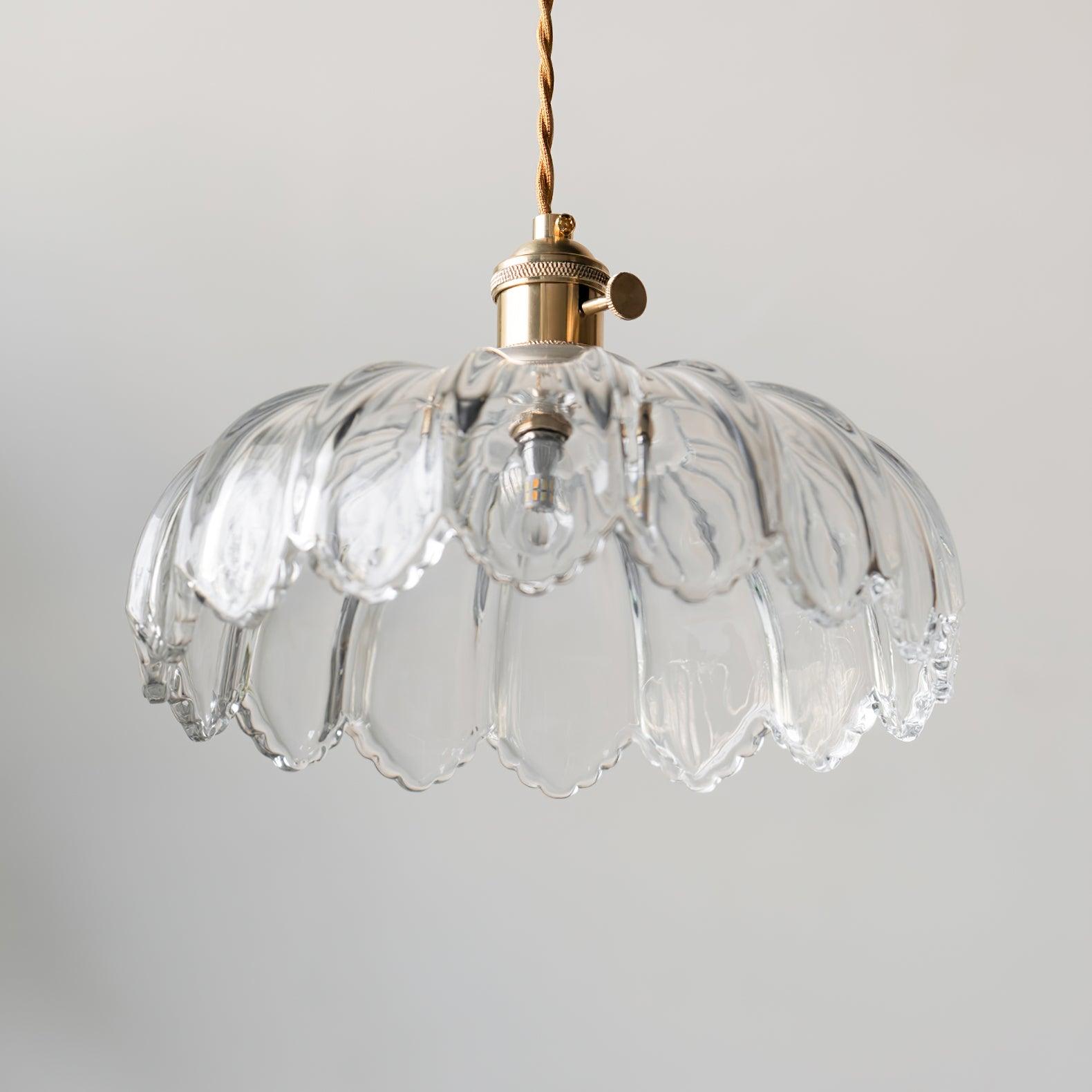 Limea Suspension Fleur Verre Vert