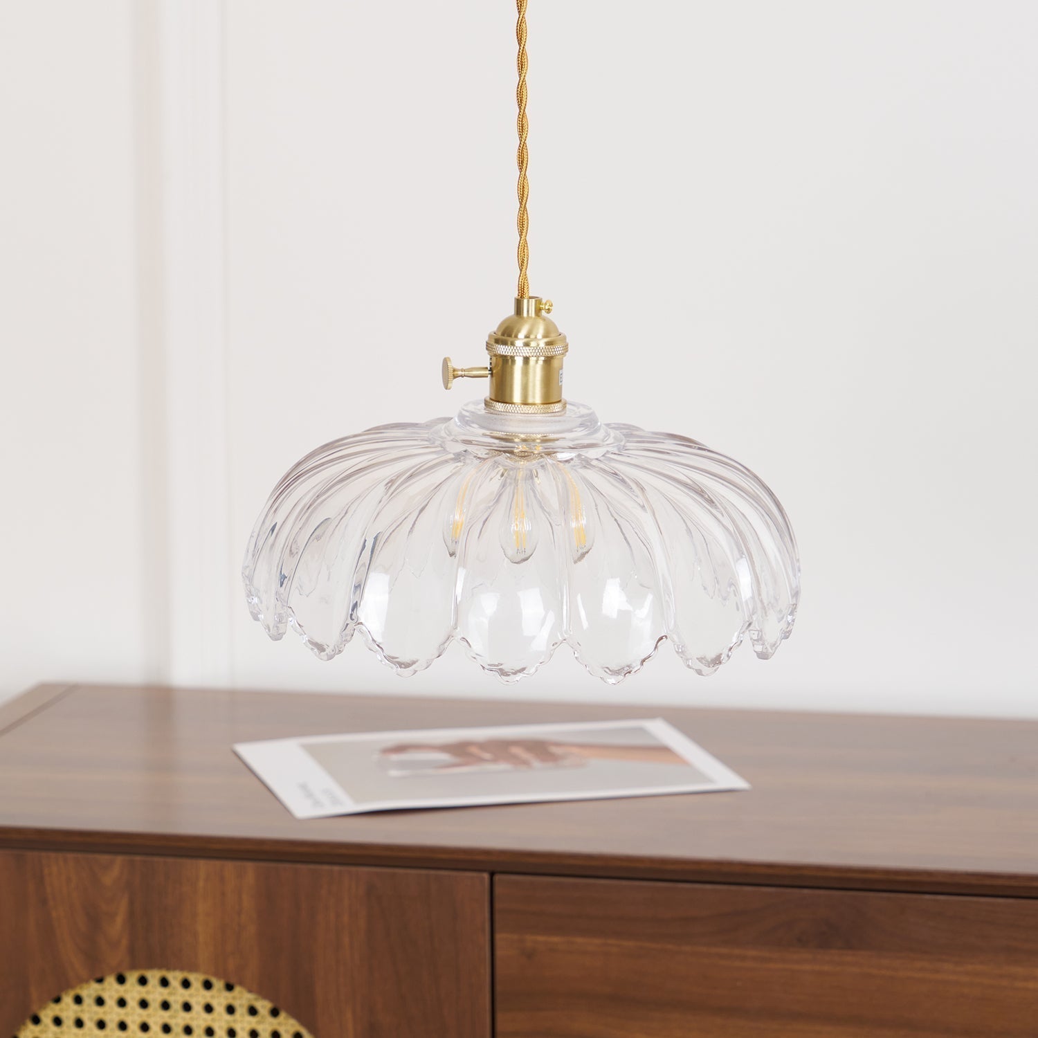 Limea Suspension Fleur Verre Vert