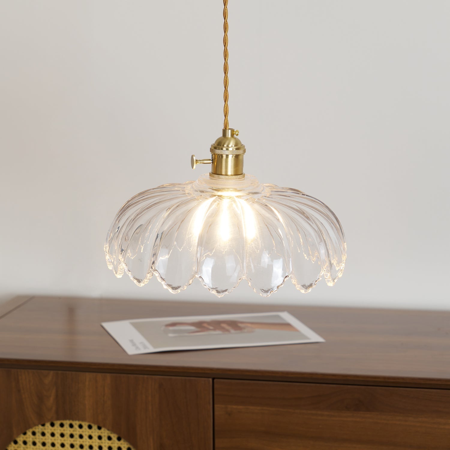 Limea Suspension Fleur Verre Vert
