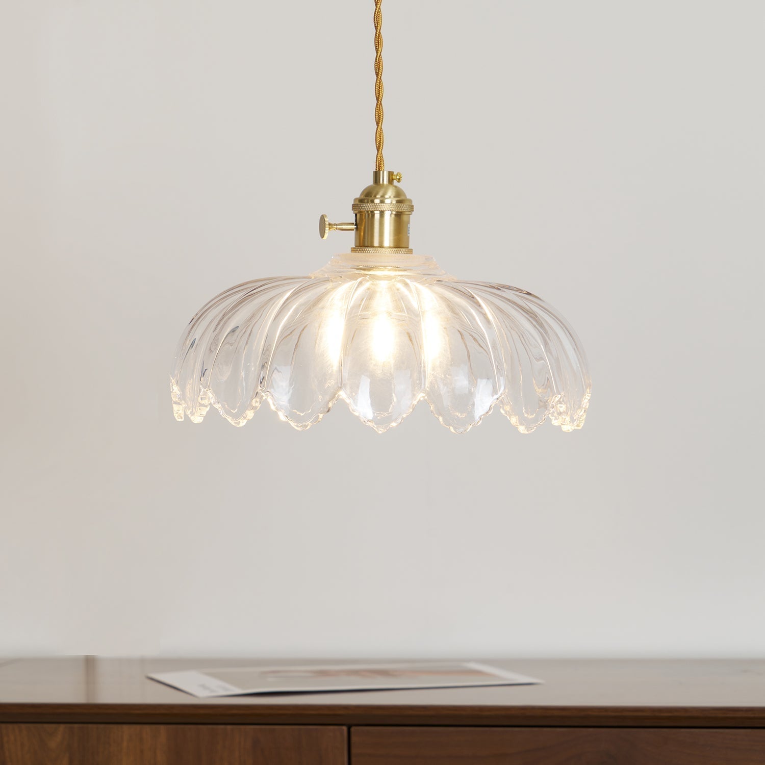 Limea Suspension Fleur Verre Vert