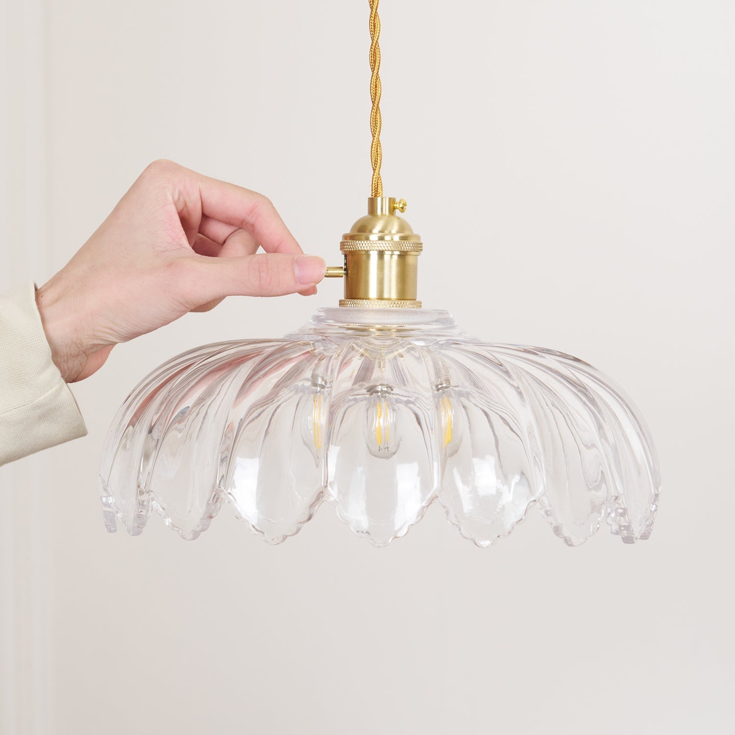 Limea Suspension Fleur Verre Vert