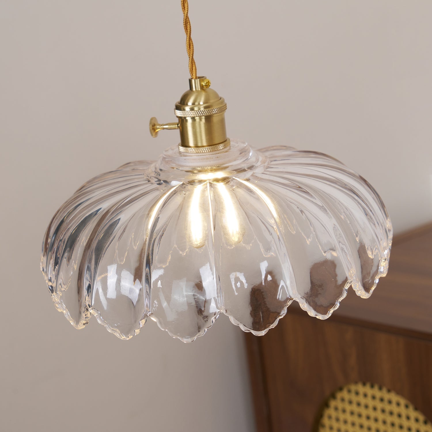 Limea Suspension Fleur Verre Vert