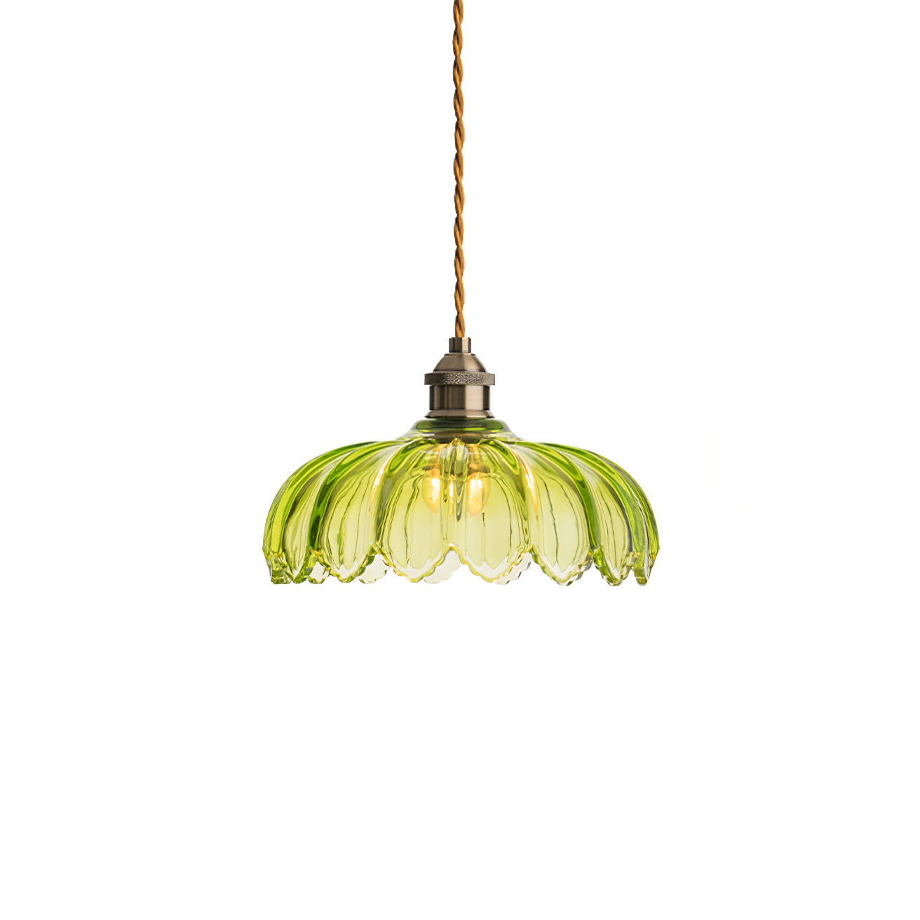 Limea Suspension Fleur Verre Vert