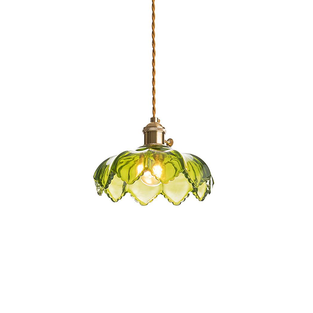 Limea Suspension Fleur Verre Vert