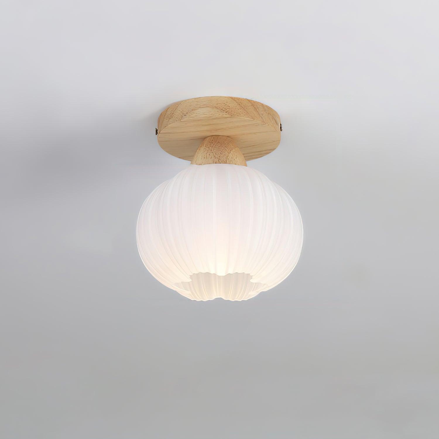 Gleam Grand plafonnier en bois avec sac de fleurs