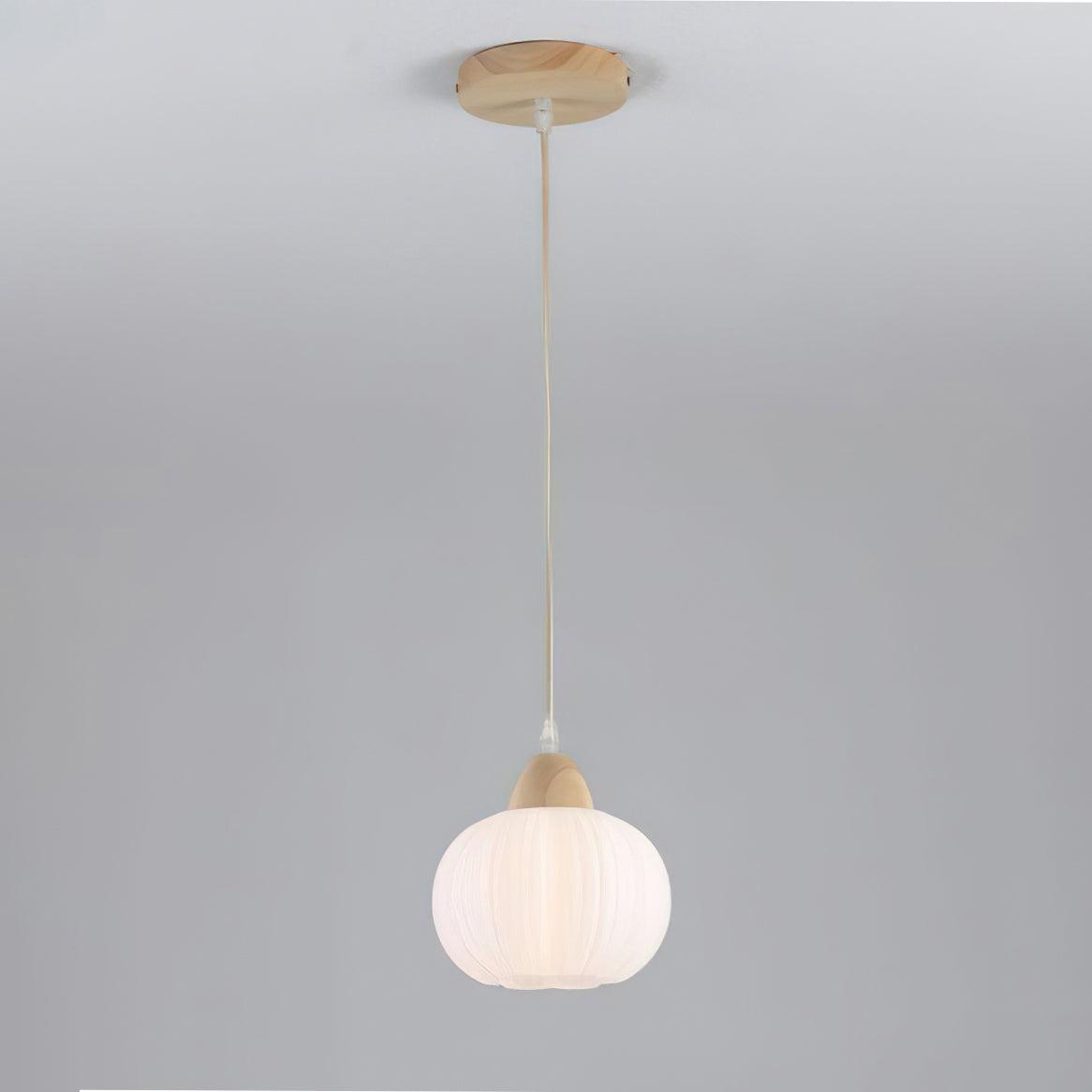 Pumpkin Suspension Lampe en Bois Moderne