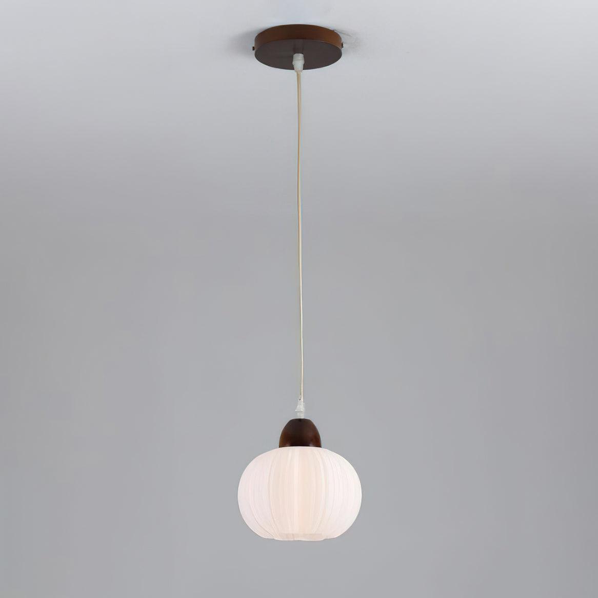 Pumpkin Suspension Lampe en Bois Moderne