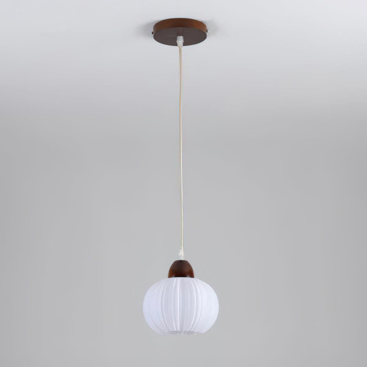 Pumpkin Suspension Lampe en Bois Moderne