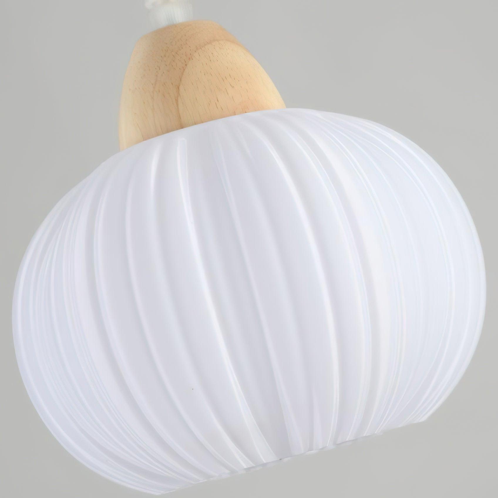 Pumpkin Suspension Lampe en Bois Moderne