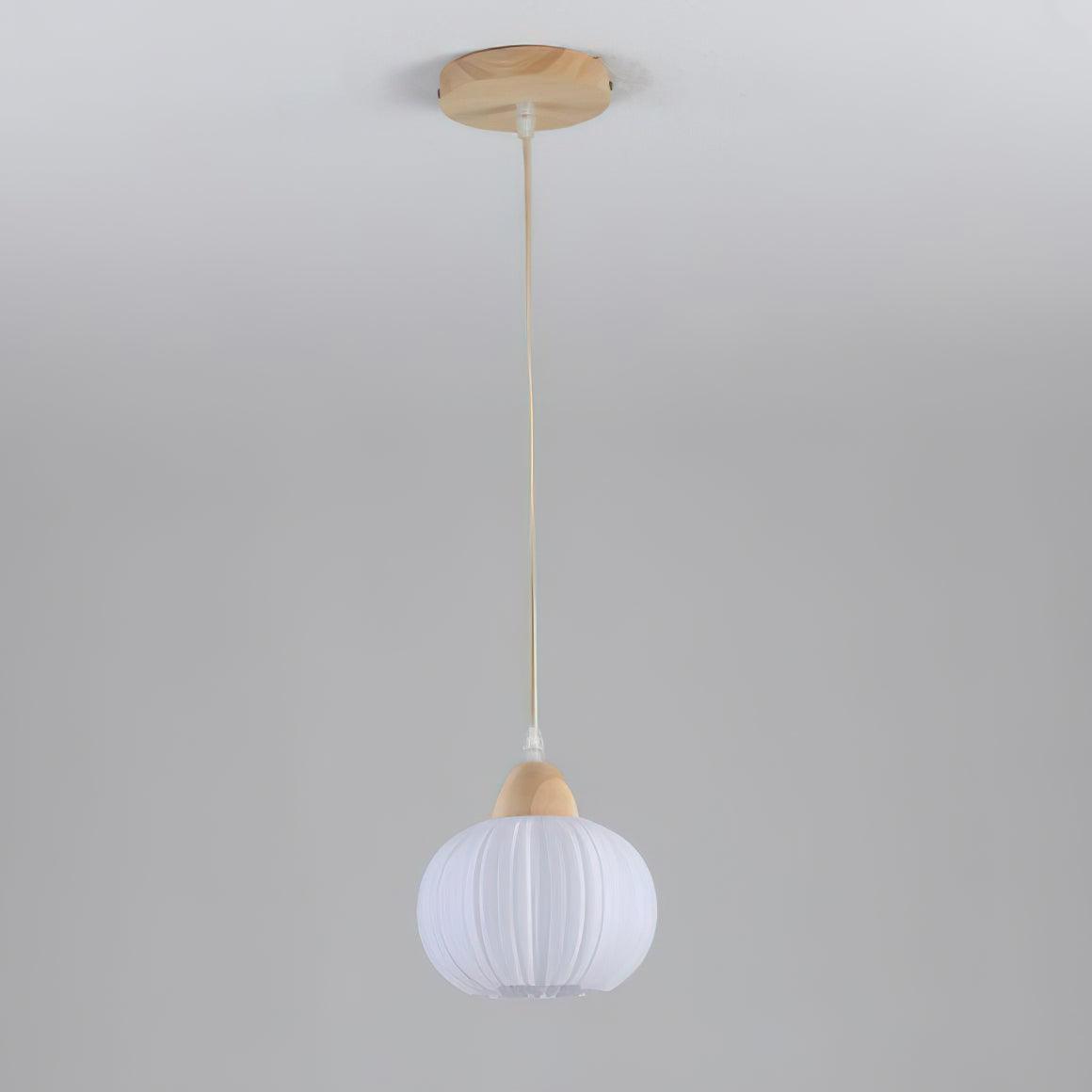 Pumpkin Suspension Lampe en Bois Moderne