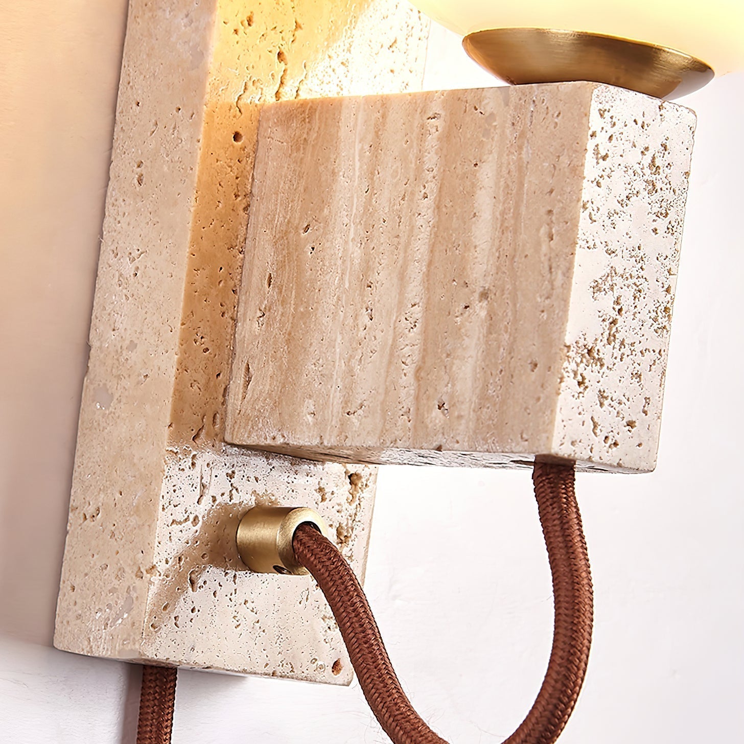 Avirae Globe-Travertine Cute Wall Light