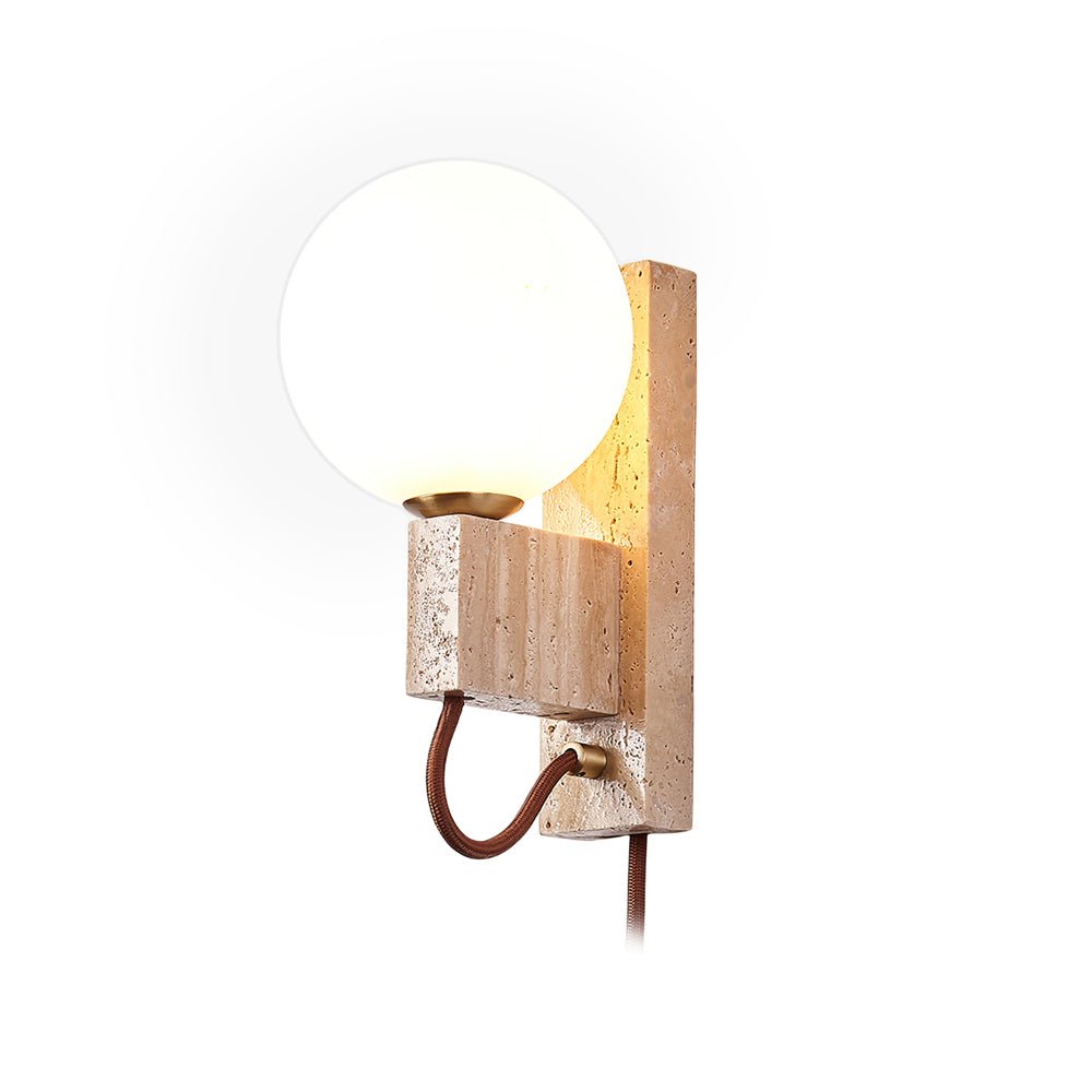 Avirae Globe-Travertine Cute Wall Light