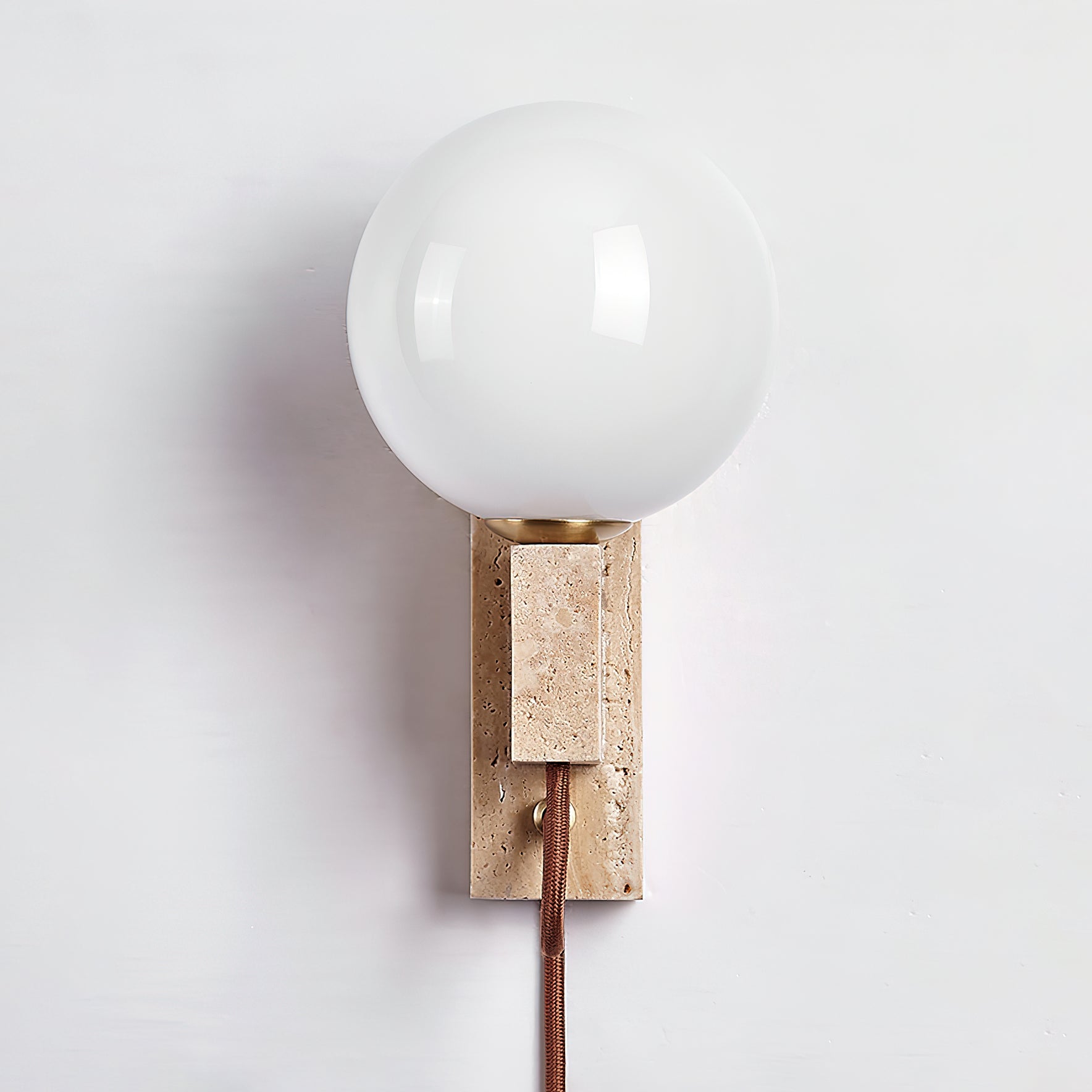 Avirae Globe-Travertine Cute Wall Light