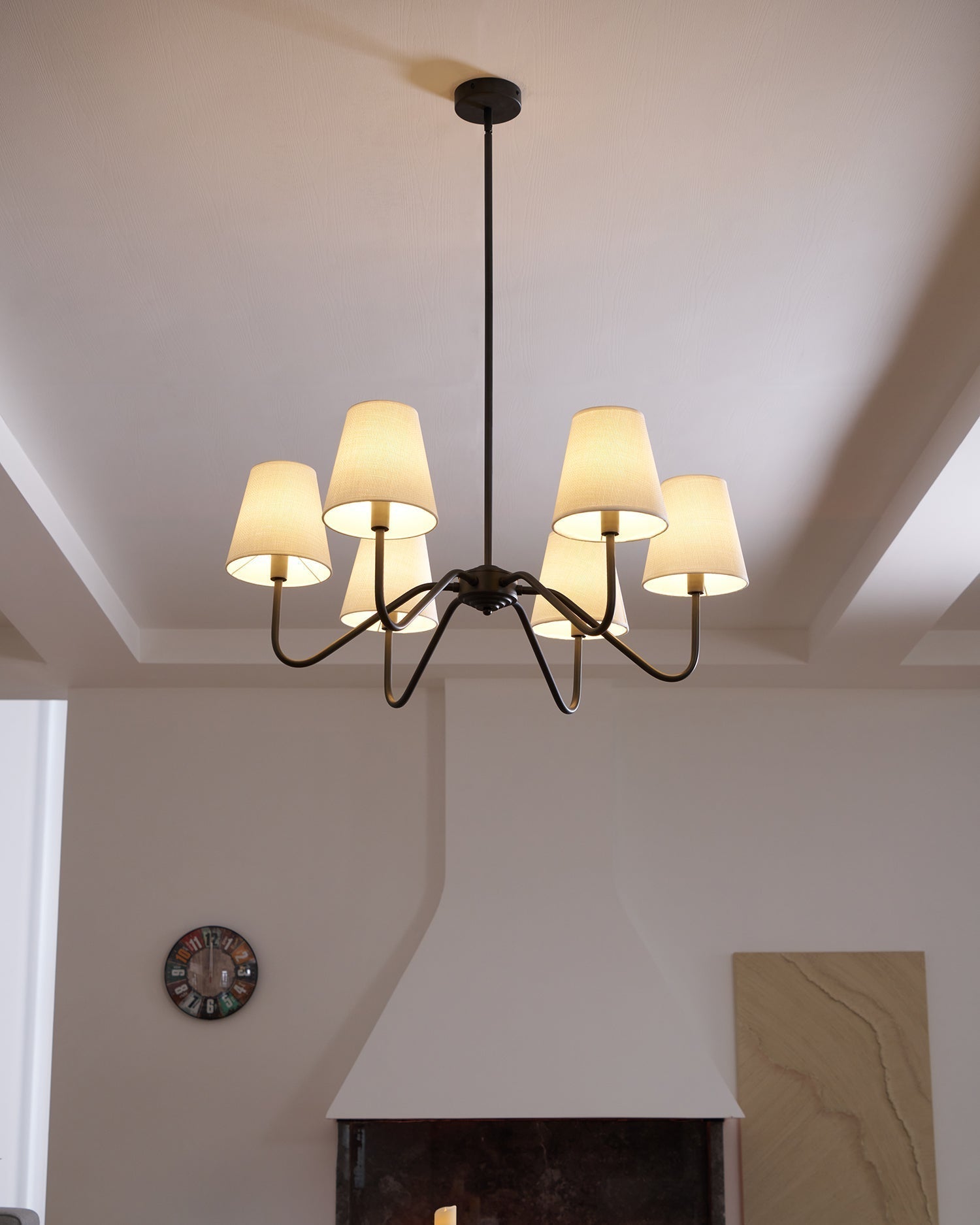 Lassen Lustre Bras Courbés Noirs Moderne