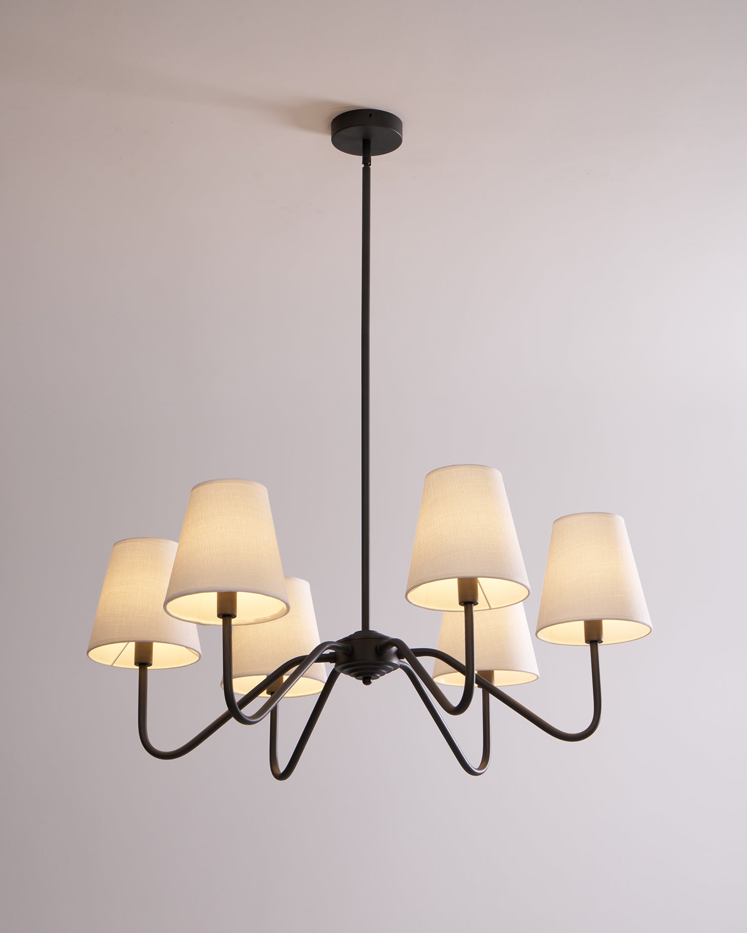 Lassen Lustre Bras Courbés Noirs Moderne