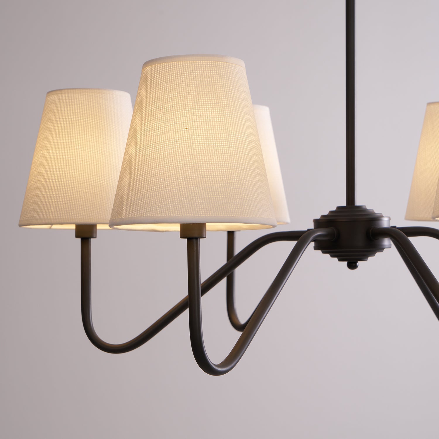 Lassen Lustre Bras Courbés Noirs Moderne