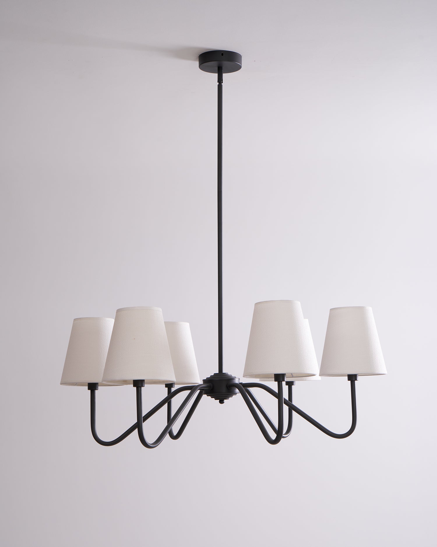 Lassen Lustre Bras Courbés Noirs Moderne