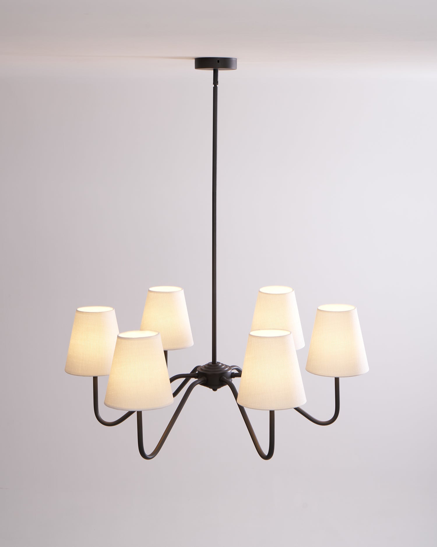 Lassen Lustre Bras Courbés Noirs Moderne