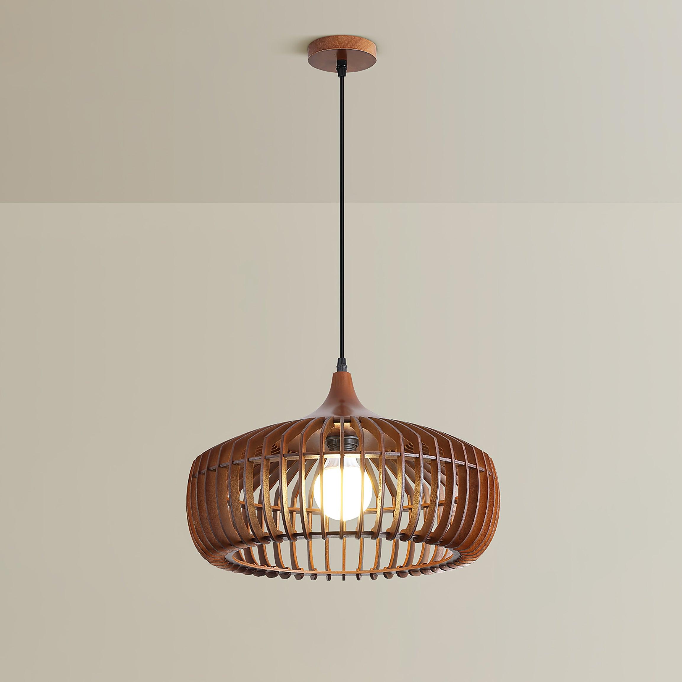 Vesva Bois Rétro Pendentif Lampe