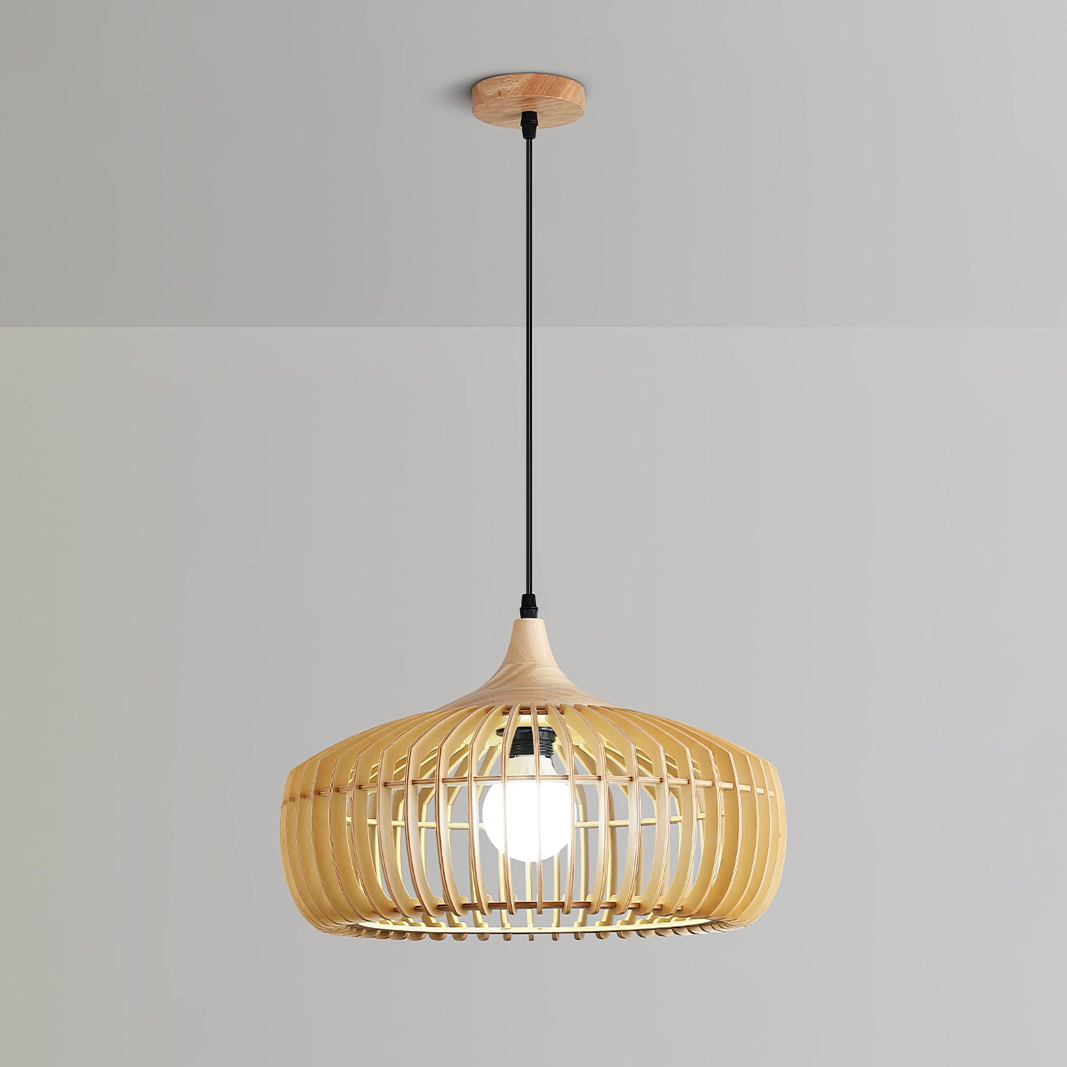 Vesva Bois Rétro Pendentif Lampe