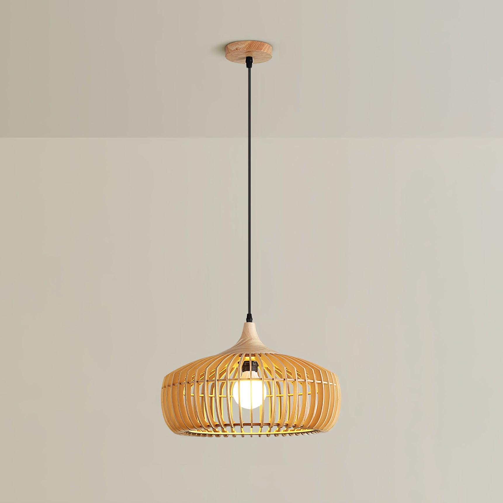 Vesva Bois Rétro Pendentif Lampe
