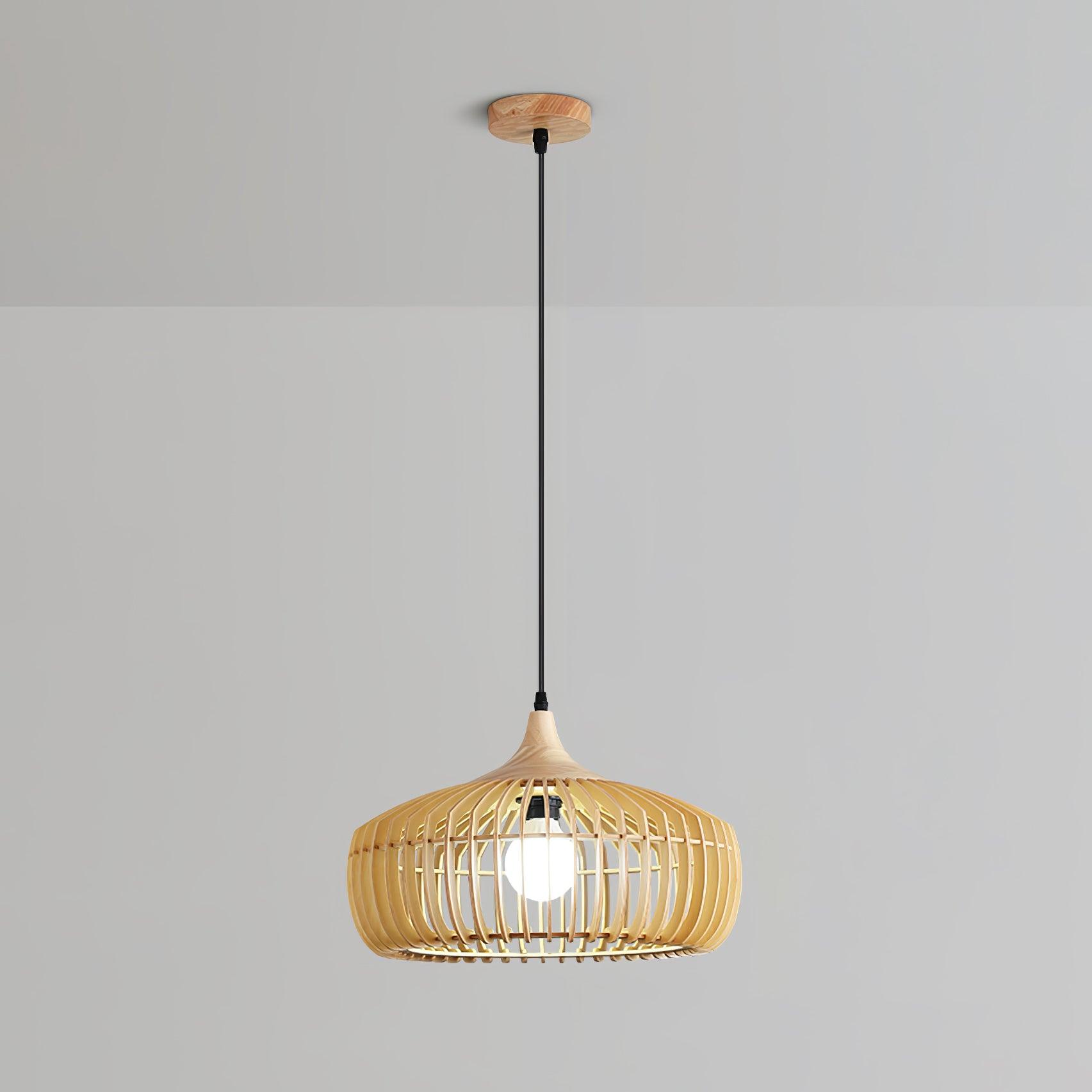 Vesva Bois Rétro Pendentif Lampe
