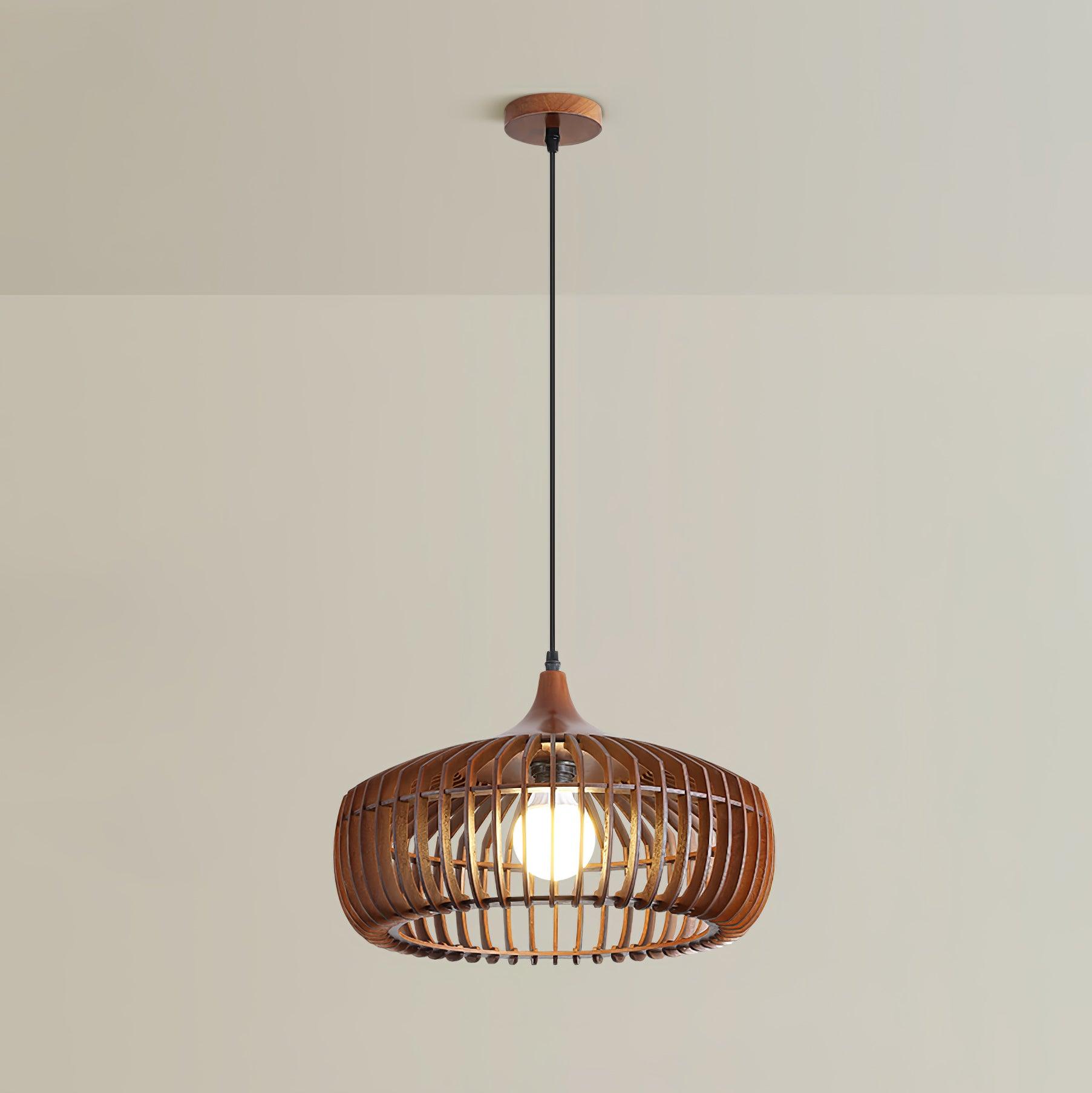 Vesva Bois Rétro Pendentif Lampe