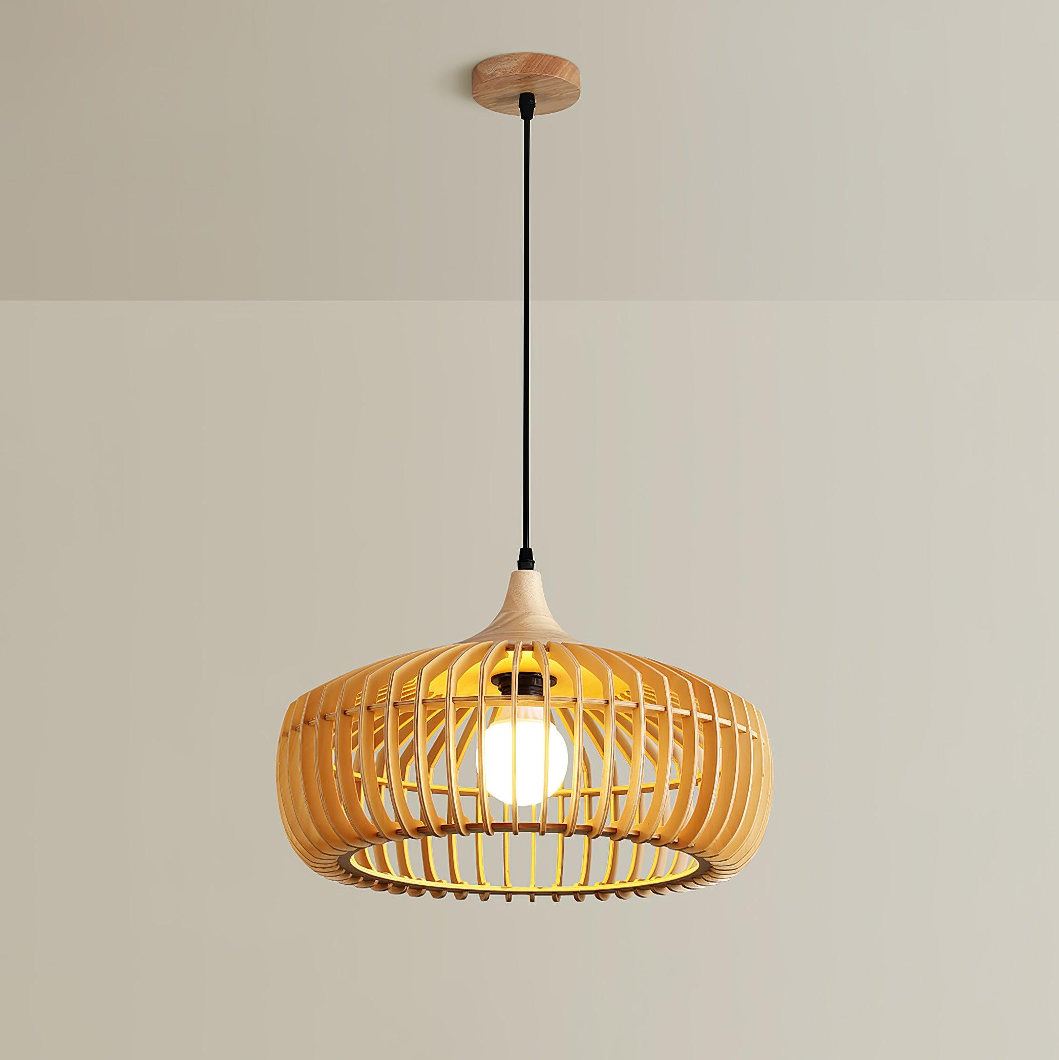 Vesva Bois Rétro Pendentif Lampe