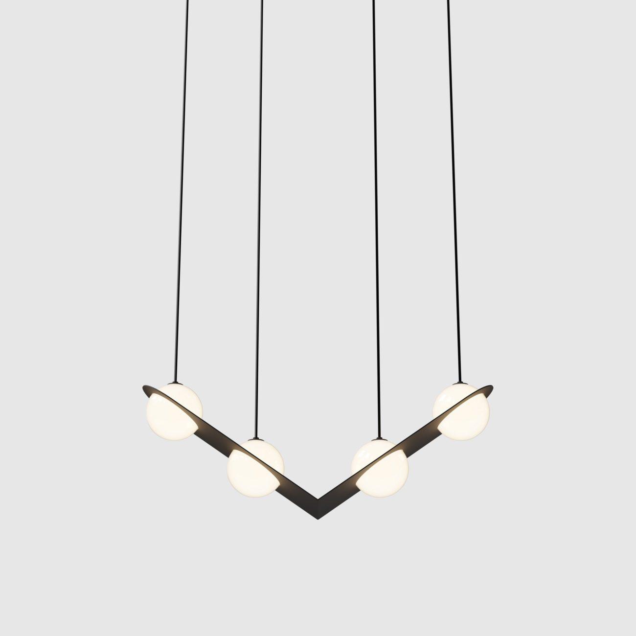 Selan Suspension en Verre Noir