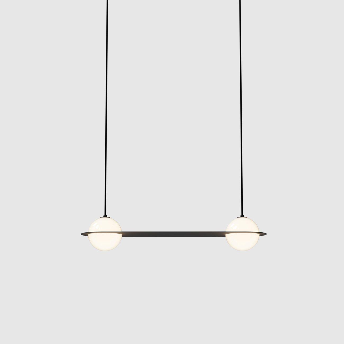 Selan Suspension en Verre Noir