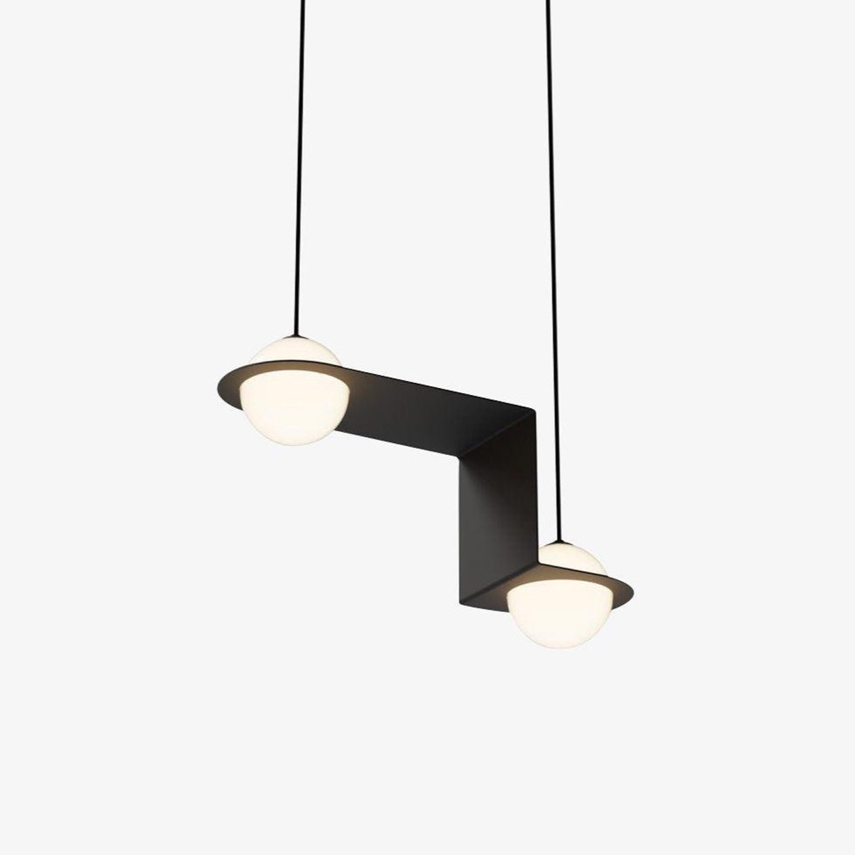 Selan Suspension en Verre Noir