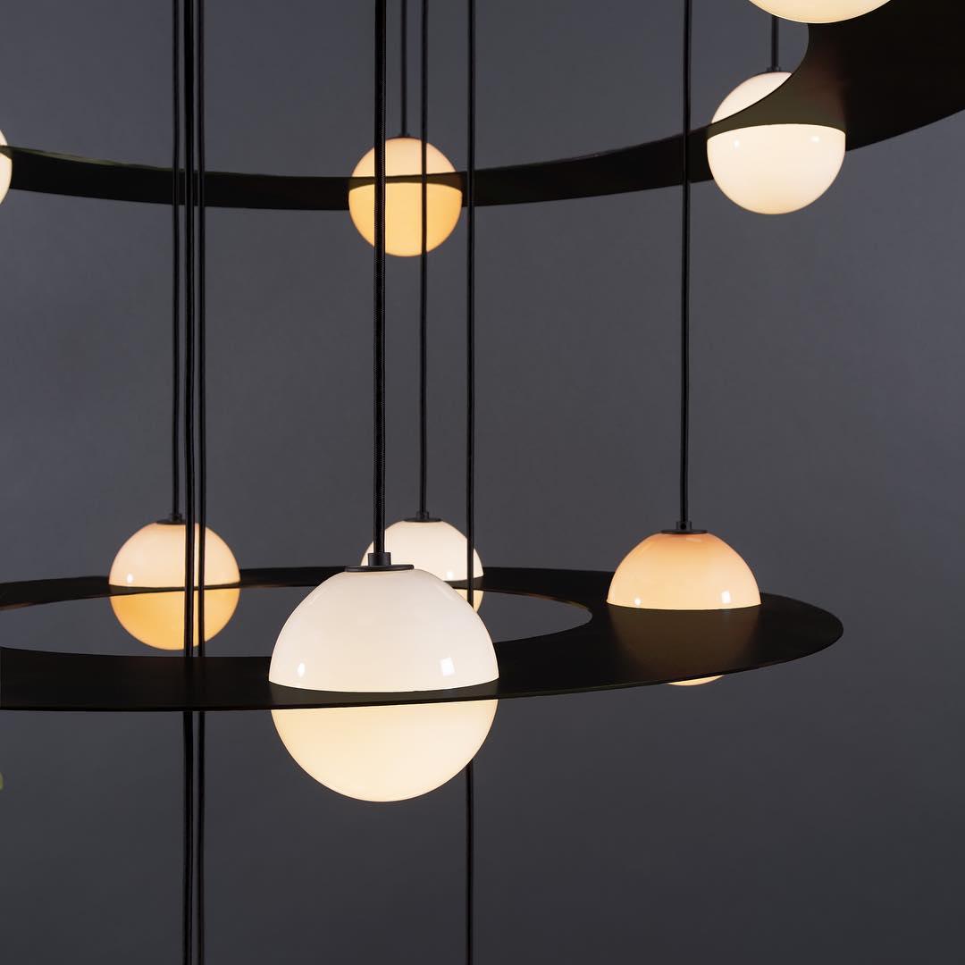 Mirere Lampe à suspension contemporaine noire