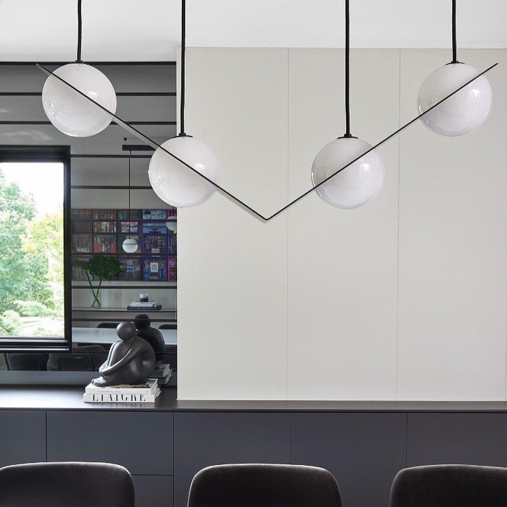 Mirere Lampe à suspension contemporaine noire