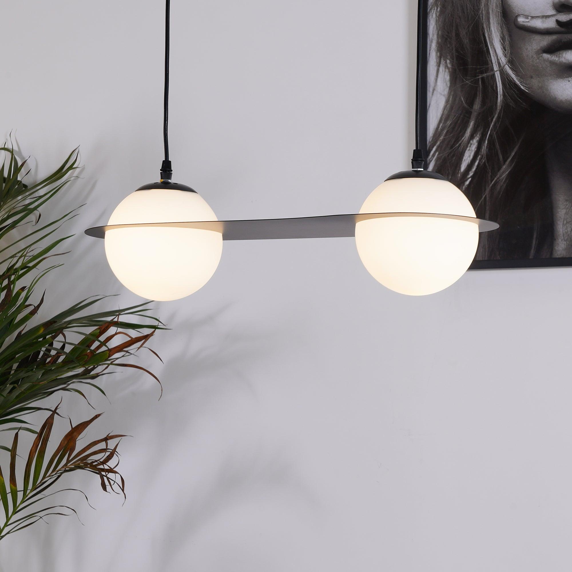 Mirere Lampe à suspension contemporaine noire