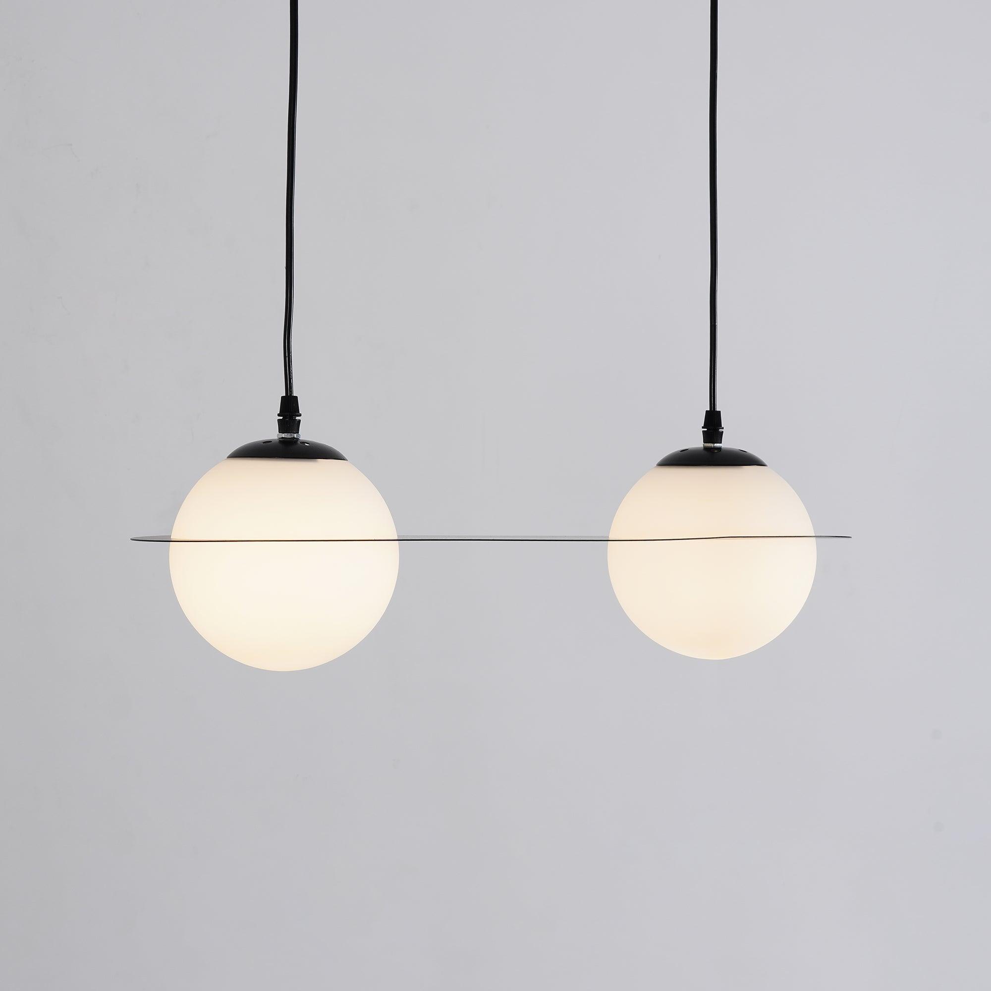 Selan Suspension en Verre Noir