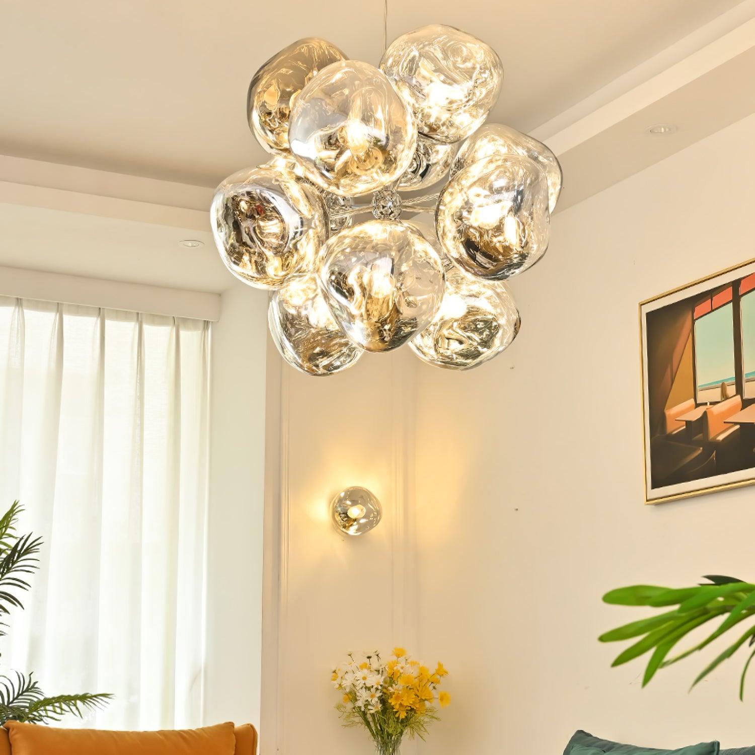 Esola Lustra Lampe Suspendue Cluster Verre Élégante