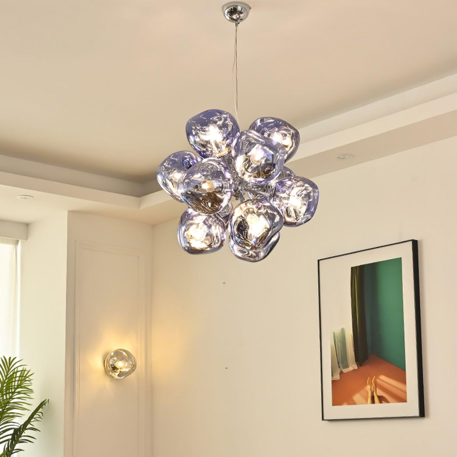 Esola Lustra Lampe Suspendue Cluster Verre Élégante