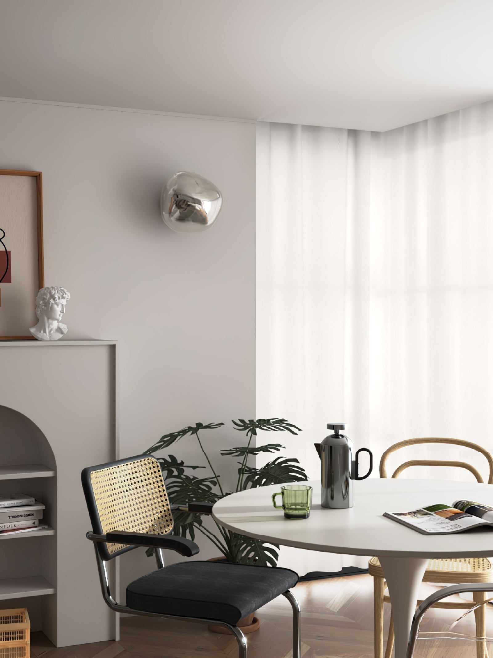 Auden Applique murale en verre ambré